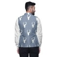thumbnail image 5 of Atasi Animal Marriage Ethnic Coat For Men Printed Nehru Jacket Mens Bandhgala Casual Vest Jacket-XX-Large, 5 of 6
