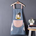 thumbnail image 2 of 1pc Cute Cartoon Waterproof Apron, Men's And Women's Work Clothes, Kitchen Grease Apron, Chef's Apron, Protective Work Clothes, 2 of 5