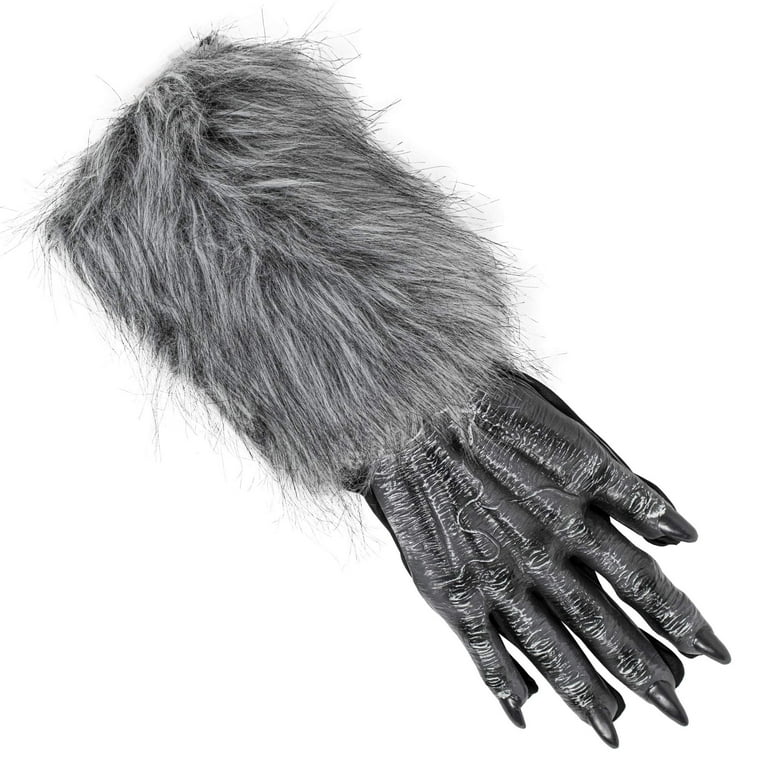 Skeleteen Werewolf Hairy Hand Paws Gloves Accessory
