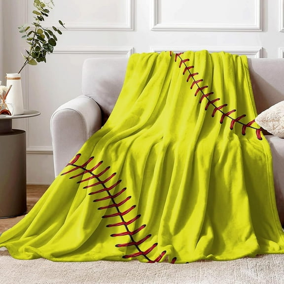 Softball Blanket for Women Men, Softball Blanket for Softball Mom, Softball Gifts for Birthday Christmas Bed Couch Sofa 50x60in