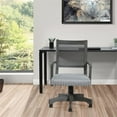 thumbnail image 3 of Deluxe Cane Back Bankers Chair in Gray Fabric Seat, 3 of 11