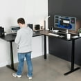 thumbnail image 2 of VIVO Electric 77" x 71" Corner Stand Up Desk, Black Table Tops, Black Frame, 2 of 8