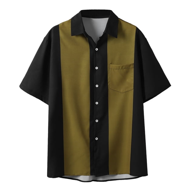 Chemise de Pyjama pour Homme d'Été Décontractée à Imprimé, Chemise à Boutons pour Hommes, Chemise Grande Taille, Chemise à Manches Courtes à Col Rabattu