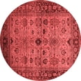 thumbnail image 1 of Ahgly Company Indoor Round Oriental Red Industrial Area Rugs, 3' Round, 1 of 4