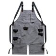 thumbnail image 2 of Delantal multifuncional resistente y duradero para carpinteros, baristas y soldaduras. gris, 2 of 3