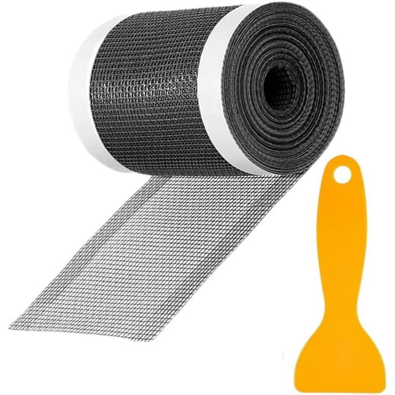 RUseeN 2.76 Inch x 32.8 ft Disposable Shower Drain Hair Catcher Cutable Mesh Shower Drain Cover Stickers for Linear DIY Floor Drain Shower Drain Screen with Removal Tool for Bathroom Kitchen