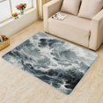 thumbnail image 2 of Waves Rugs for Living Room Bedroom - Ocean Rug 3x5 - Ocean Carpet for Home Decor - Washable Non Slip Patterned Indoor Small Area Rug - Soft & Low Pile (ZN&808), 2 of 7
