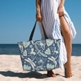 thumbnail image 2 of Beach Bag For Women, Dragonfly Moth Butterfly Beach Tote Bag Swim Pool Bag Large Tote With Pockets For Workout., 2 of 2