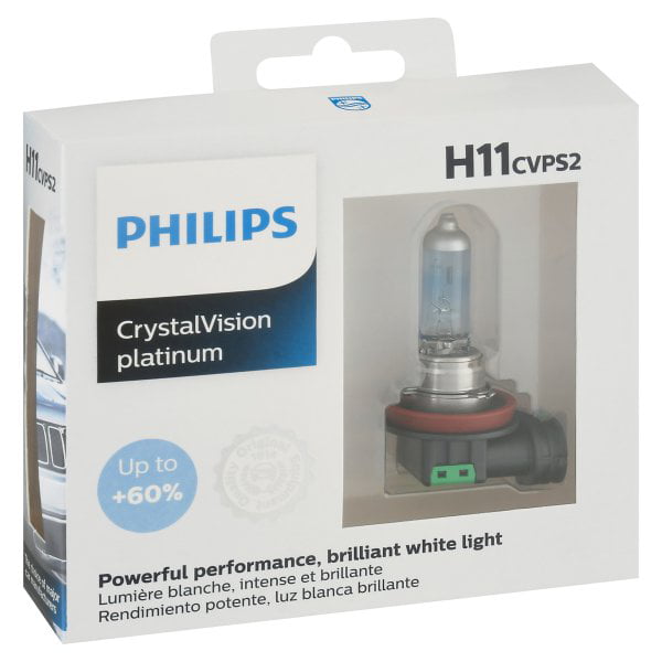 their rotation Climatic mountains Philips Crystal Vision Platinum H11 55W Two Bulbs Headlight Fog Light -  Walmart.com