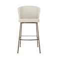 thumbnail image 2 of Amisco Camilla 26 in. Counter Stool - Cream Bouclé Polyester / Bronze Metal, 2 of 9