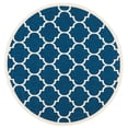 thumbnail image 2 of Safavieh Courtyard Alyssa Geometric Indoor/Outdoor Area Rug, Navy/Beige, 5'3" x 5'3" Round, 2 of 9