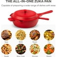 thumbnail image 6 of Granitestone ZUKA Ceramic Pan, 12 Inch Ceramic Deep Frying Pan Set with Steamer, Large Saute Pan with Lid, Everyday Skillet, Non Toxic Pans for Cooking, Nonstick, Induction Oven & Dishwasher Safe, 6 of 8