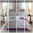 thumbnail image 2 of Madison Park Essentials Lafael Complete Comforter Set Purple King, 2 of 5