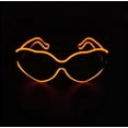thumbnail image 3 of Light Up Glasses, LED Glasses Party Glasses Heart Shaped Sunglasses Battery for Cosplay Halloween Bar Club Party/adult Girl Boy Kids Gifts, 3 of 8