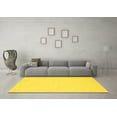 thumbnail image 3 of Ahgly Company Indoor Square Solid Yellow Modern Area Rugs, 5' Square, 3 of 4