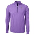 thumbnail image 2 of Men's Cutter & Buck Heather Purple Baltimore Ravens Adapt Eco Raglan Quarter-Zip Jacket, 2 of 3