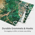 thumbnail image 6 of Green Marble Shower Curtain Set, Abstract Emerald Green Shower Curtain for Bathroom Decor, Turquoise Modern Standard Shower Curtain, Gold Luxury Fabric Shower Curtain, Teal, 72 x 72, 6 of 6