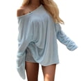 thumbnail image 1 of Camiseta básica de manga larga para mujer: camiseta suave y cómoda con cuello redondo, versátil para el uso diario y para combinar con vaqueros., 1 of 4
