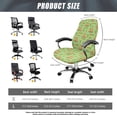 thumbnail image 6 of SCRAWLGOD Groundhog Carrot Green Computer Office Chair Cover Easy to Install Comfortable Boss Chair Slipcovers Washable Breathable Chair Covers for Office Desk Chairs, L, 6 of 7