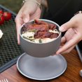thumbnail image 2 of 600 ML Titanium Bowl Double Wall Insulated Camping Bowl, Ultralight And Compact Bowls for Soup, Rice & Food Portable & Metal Tableware for Backpacking, Camping, And Survival, 2 of 9