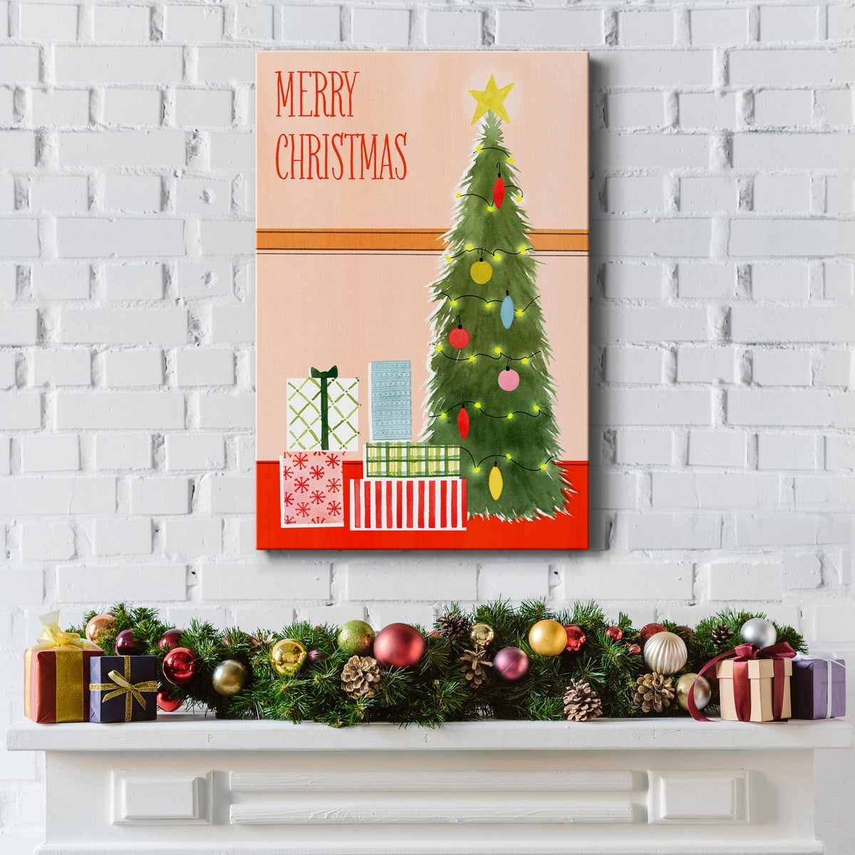 Christmas Stockings Collection B- Gallery Wrapped Canvas