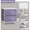 thumbnail image 3 of Sorbus Table de Chevet à 2 Tiroirs Commode Table d'Appoint - Violet, 3 of 9