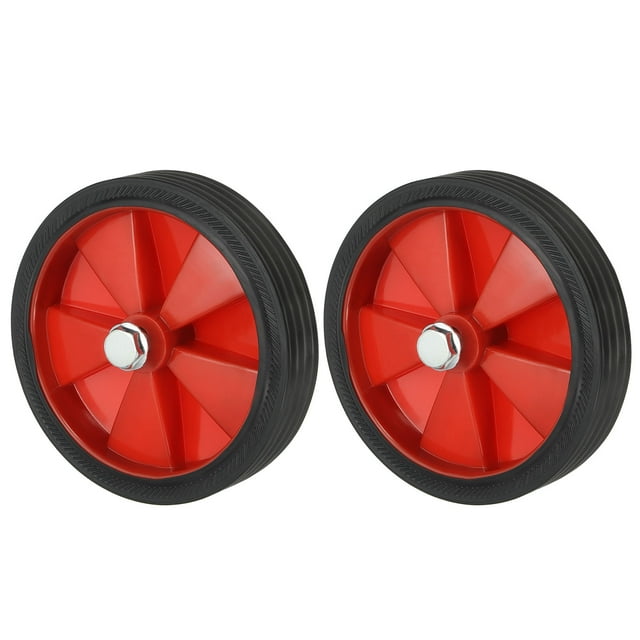 Unique Bargains 6" Universal Air Compressor Wheel with 0.5" Hole for Easy Mobility, Red 2 Pack