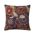 thumbnail image 2 of LNWH Persian Paisley Red Floral Throw Pillow Covers, Square Soft Linen Decorative Pillow Cases, 18"x18" Inch, 2 of 8