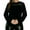 #01 Black 【New Styles: Mix, Match & Maximize Value】, variant on Women's Sheer Mesh Panel Rhinestone Crewneck Long Sleeve Blouse Tops Shirts Tunic Solid Color Loose Fit Casual Daily Wear Work Office Party Night Out Fashion Essential Gift