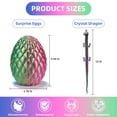 thumbnail image 5 of 3D Printed Dragon Egg, Colorful 3D Printer Articulated Dragon Toy for Kids, 12 inch 3D Printed Easter Dragon Fidget Toys , Office Desk Figurine Decor, 5 of 7
