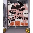 thumbnail image 3 of Halloween Pumpkin Yellow Black Bat Pink Texture Shower Curtain Set ，Waterproof Fabric Shower Curtains Shower Curtains for Bathroom,Bathroom Decor 36"x72", 3 of 6