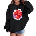 thumbnail image 1 of RXMEKW Heart Print Full-Zip Hooded Sweatshirt for Boys And Girls In Medium And Large With Pockets, 1 of 8