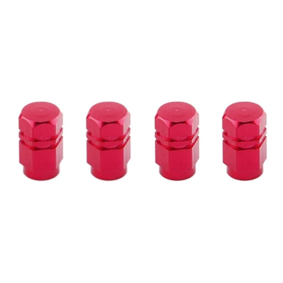 Cubierta de Válvula Macarena 4 Piezas Adaptador de Aluminio para Scooter Rojo