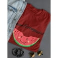 thumbnail image 3 of Buon Ferragosto! Cute Watermelon T-Shirt Women -Image by Shutterstock, Female Small, 3 of 4