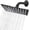 Matte Black-8 Inch Square, variant on 12 Inch Square Chrome Finish Rain Shower Head