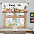 thumbnail image 4 of Funny Retro Farmhouse Kitchen Curtains and Valances 3 Piece Set Rod Pocket 36 Inch Short Rustic Country Mushroom Leaves Kitchenware Food Fruit Wood Quote Bedroom Living Room Treatment Fabric, 4 of 5