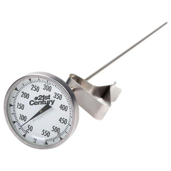 Roasting & Candy Thermometer - 12in. Stem Reads to 550'F - Silver