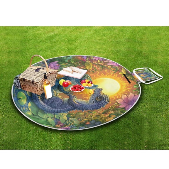 Picnic Blankets Teencool Beach Blanket Creatively Lovers in Bloom Pattern Outdoor Blanket for Travel