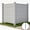 Light Gray, variant on Uforic 50" x 50" Air Conditioner Privacy Screen, Outdoor Trash Can Enclosure with Metal Stakes, Pool Enclosure,2 Panels, Light Gray