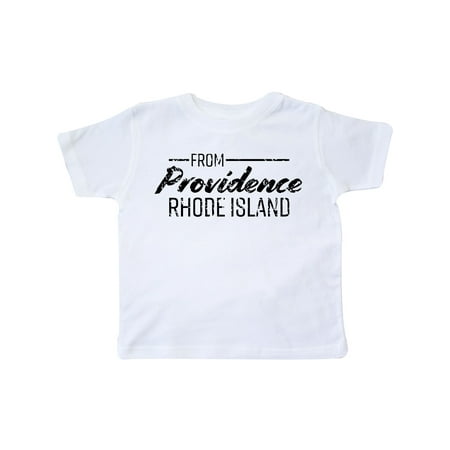 

Inktastic From Providence Rhode Island in Black Distressed Text Gift Toddler Boy or Toddler Girl T-Shirt
