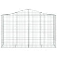 thumbnail image 5 of vidaXL Arched Gabion Baskets 2 pcs 78.7"x19.7"x47.2"/55.1" Galvanized Iron, 5 of 6
