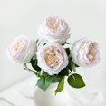thumbnail image 1 of Flores artificiales Yalzone Met Austin Roses, 45 cm, 4 unidades, 1 of 6