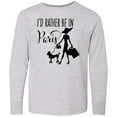 thumbnail image 3 of Inktastic I'd Rather Be in Paris- shopping and travel Long Sleeve Youth T-Shirt, 3 of 5