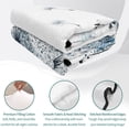 thumbnail image 4 of Twin Quilt Set 68''x86'', Blue Teal Dandelion Lightweight Summer Bedspread Coverlet Set with 2 Pillow Shams, Dragonfly Modern Art Watercolor Breathable All Season Quilt Bedding for Dorm/Bedroom, 4 of 9