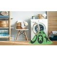 thumbnail image 2 of Ahgly Company Tapis Rond Lavable en Machine Intérieur Transitionnel Vert, 3 Pieds Rond, 2 of 7