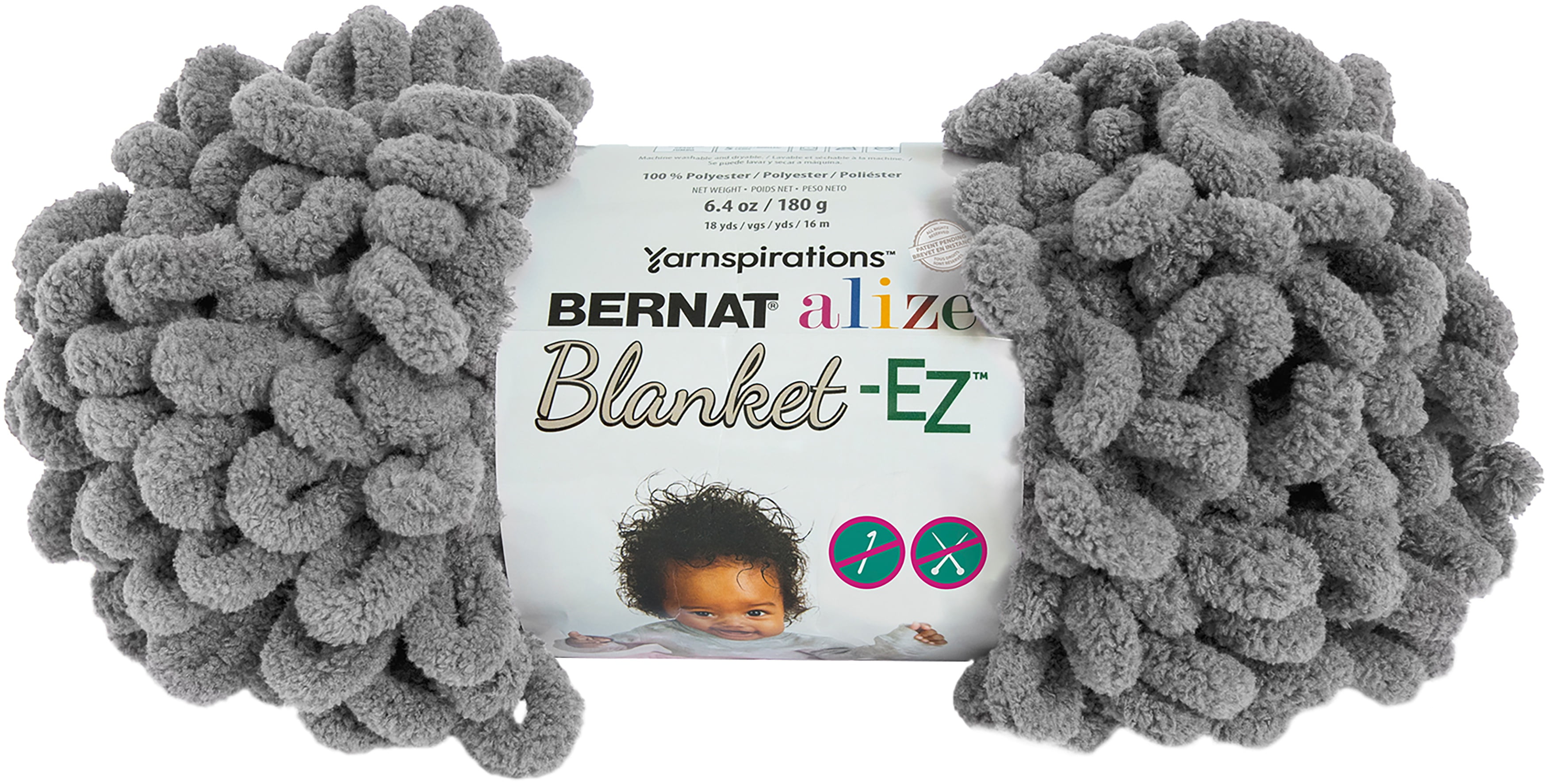 Bernat® Alize® Blanket-EZ™ Yarn, Polyester #7 Jumbo, 6.4oz/180g