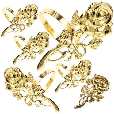 6 Pcs Rose Napkin Ring Napkin Holder Napkin Ring Decor Wedding Decorations for Ceremony Napkin Buckle