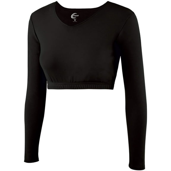 Chassé Cropped V-Neck Bodysuit 2.0 - Available in Youth and Women's Sizes (Navy, YS)