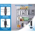 thumbnail image 4 of YRLLENSDAN 14"D x 36"W x 54" H Commercial Wire Shelving Unit Metal Shelf with 4 Tier Adjustable Layer Rack Strong Steel for Restaurant Garage Pantry Kitchen Garage，Chrome, 4 of 7