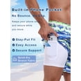 thumbnail image 3 of DAKIMOE Mens Swim Trunks 2 in 1 Swim Shorts with Compression Liner Quick Dry Swimsuits Bathing Suits Stretch Swimming Board Shorts Beach Swimwear with Zipper Pockets, 3 of 9